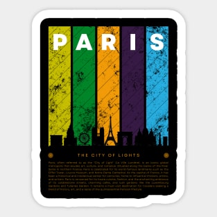 paris geographical design Sticker